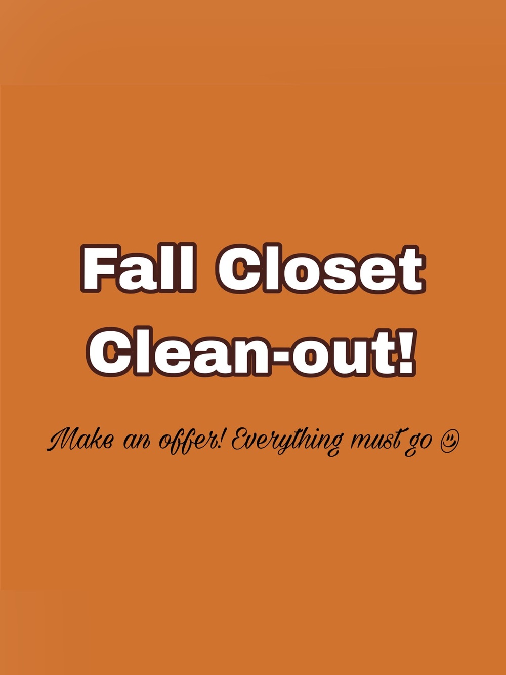 Closet Cleanout!